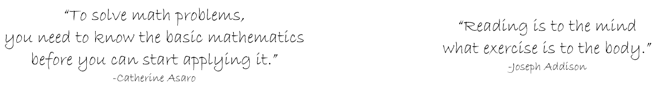Math and ELA Quotes 
